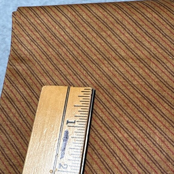 Moda Fabrics Pattern #643 Brown & Red Striped Cotton Fabric 1/4 yard x 44" Quilt - Picture 4 of 7